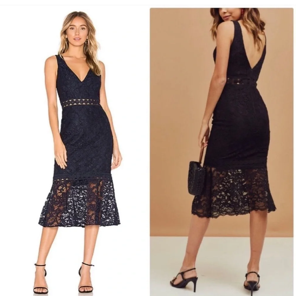 Navy‎ like new Bardot midi dress size 8/M A2